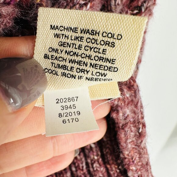 Retrology Purple Chunky Knit Asymmetric Neck Pullover Sweater Plus Size 1X NWT - Picture 5 of 8